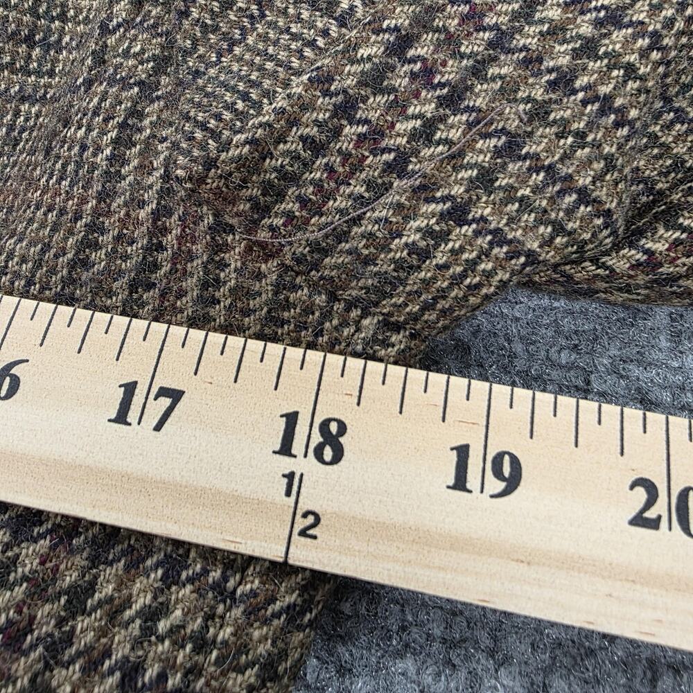 Lauren Ralph Lauren Blazer Womens 4P Brown Plaid Wool Alpaca Tweed Elbow Patch - Picture 7 of 16